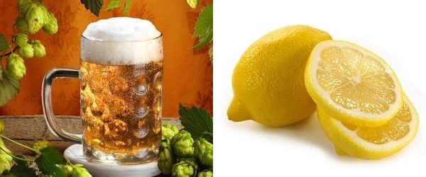 пиво и лимон